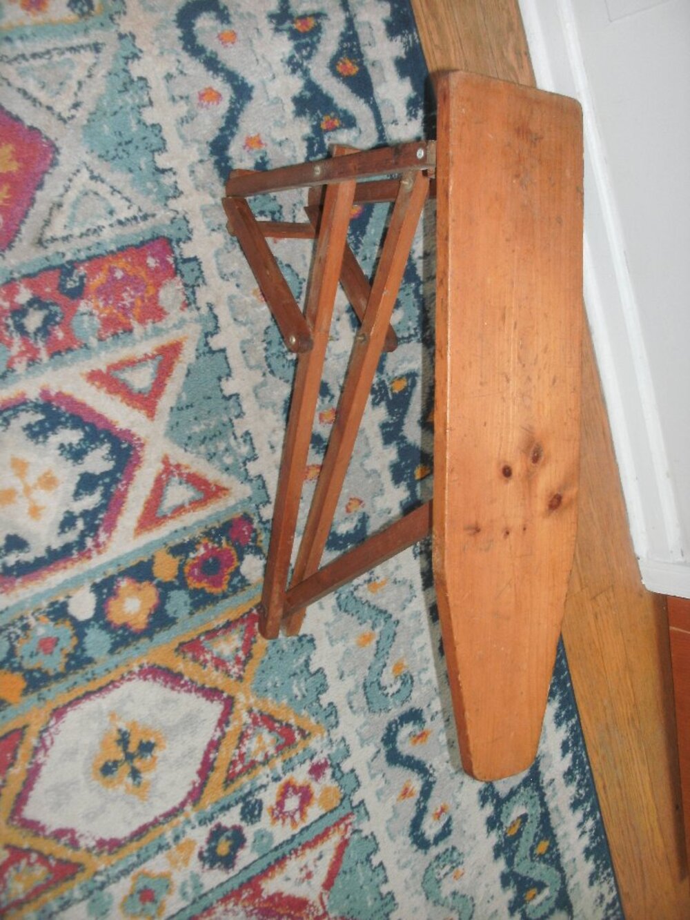 Antique Vintage Handcrafted Handmade Child Wooden Folding Ironing Board 18"x24"